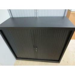 Roldeurkast Zwart H105 x B120 x D45 cm
