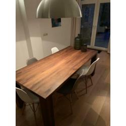 Notenhouten blok tafel art of living