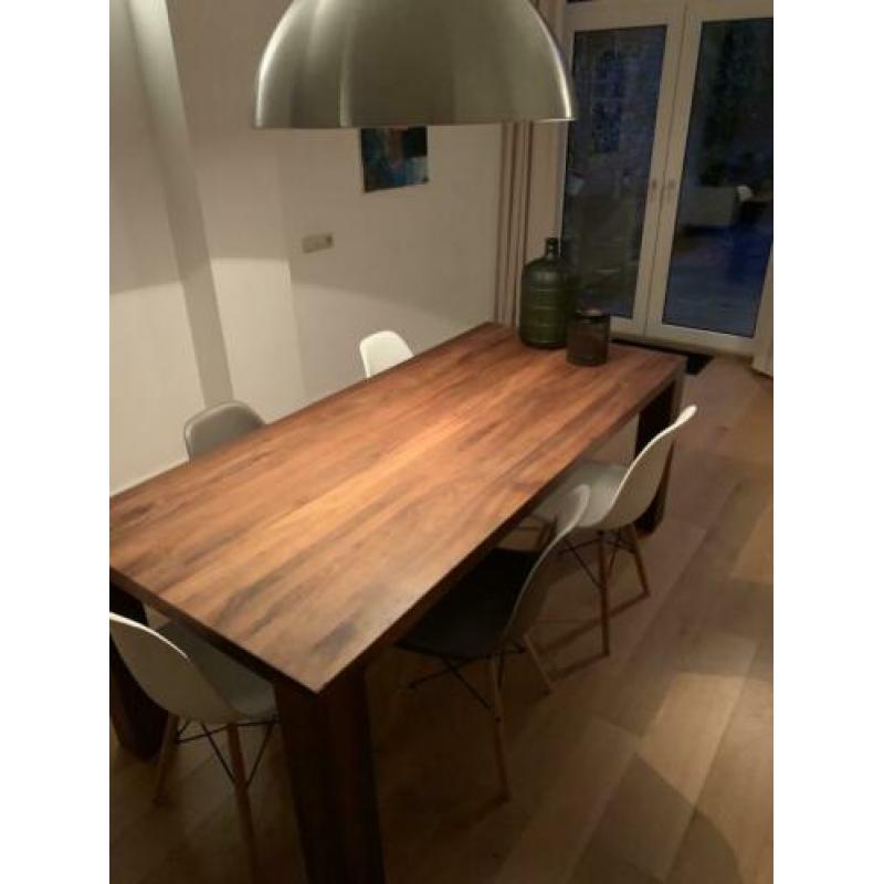Notenhouten blok tafel art of living