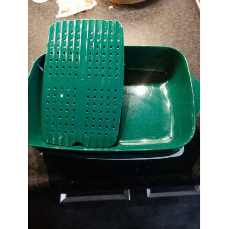 Tupperware magnetron stoomschaal