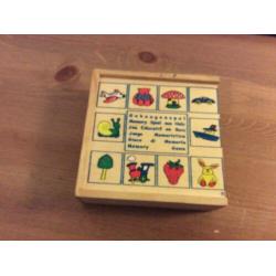 houten geheugenspel cijfers. gebruikt