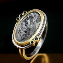 NIEUW COLLECTIE prachtige zilveren 925 ring met kwarc 8