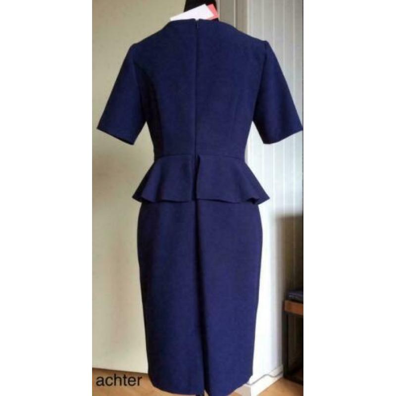 Nieuw blauwe Steps jurk mooie stof met peplum maat 38