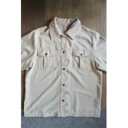 blouse zand geel 42 nep suede