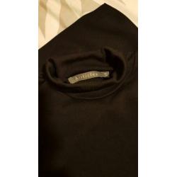 NIEUW Zwart A-rticles mouwloze top Turtle hals 36 Stretch