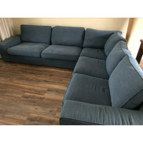 Mooie grote blauwe hoekbank van Ikea
