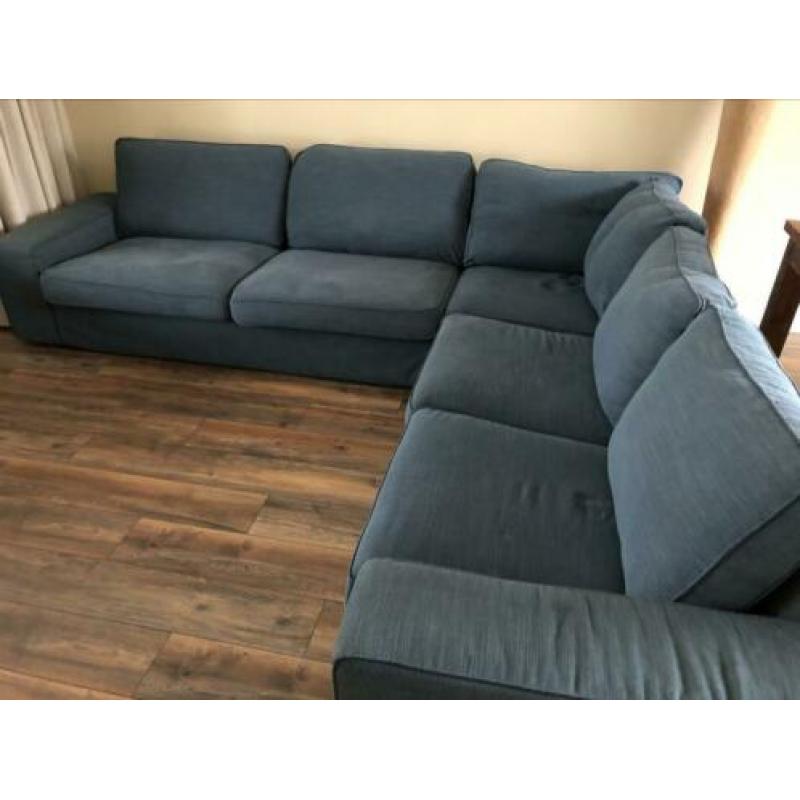 Mooie grote blauwe hoekbank van Ikea