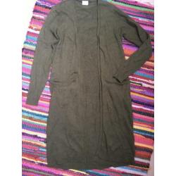 Groen viscose gebreid only lang vest m l xl