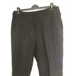 Zwarte linnen broek van Weekend Max Mara mt 42