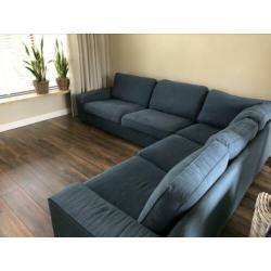 Mooie grote blauwe hoekbank van Ikea