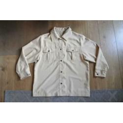 blouse zand geel 42 nep suede