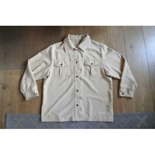 blouse zand geel 42 nep suede