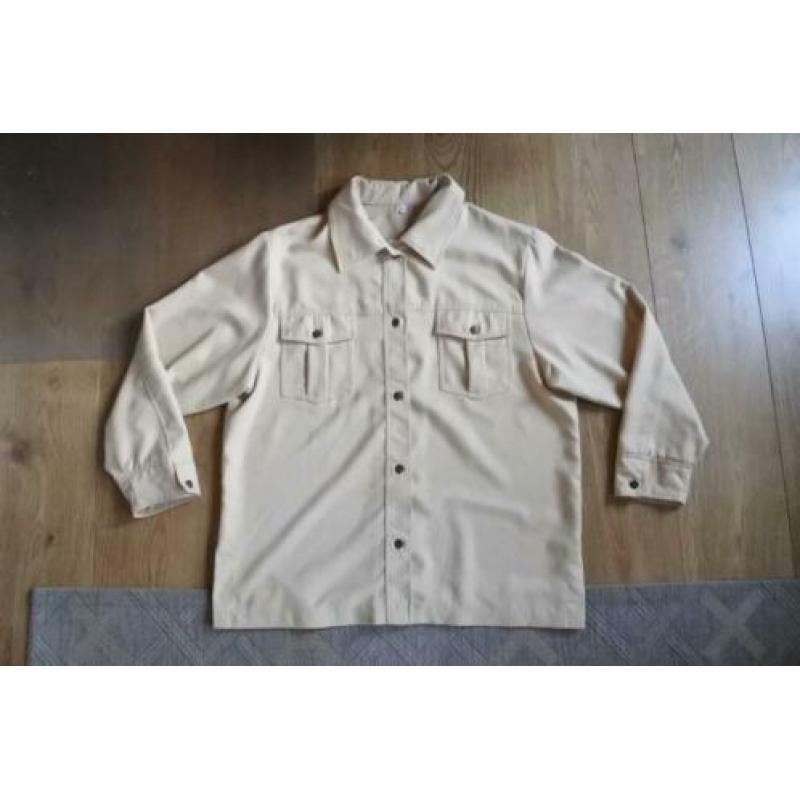 blouse zand geel 42 nep suede