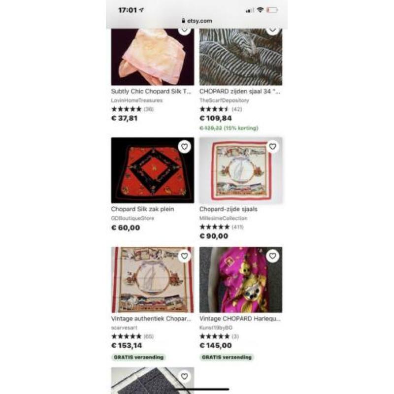 Chopard zijden shawl, nieuw in doos