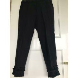 Zwarte linnen broek van Weekend Max Mara mt 42