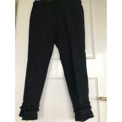 Zwarte linnen broek van Weekend Max Mara mt 42