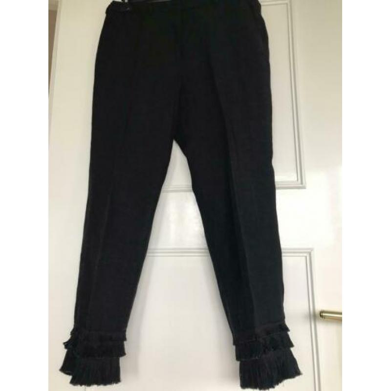 Zwarte linnen broek van Weekend Max Mara mt 42