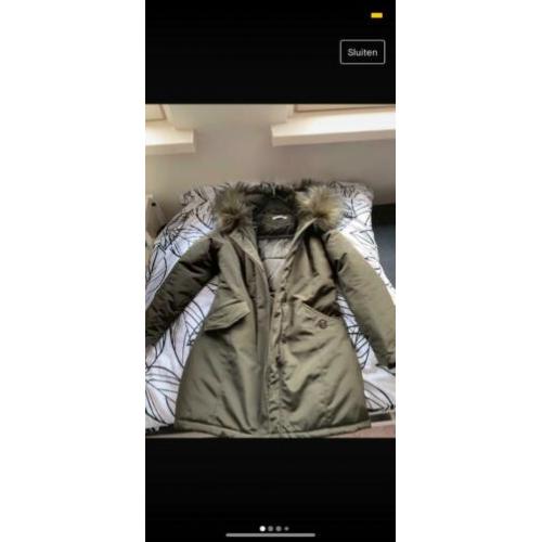 Groene parka jas, maat s