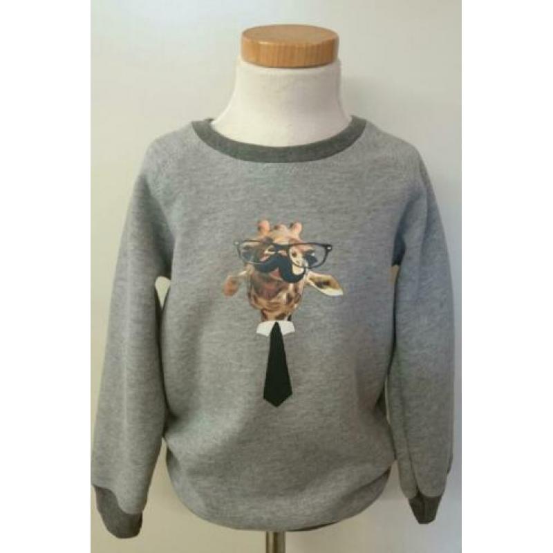 SALE SALE giraffe met stropdas SWEATER maat 110