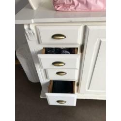 Houten commode wit