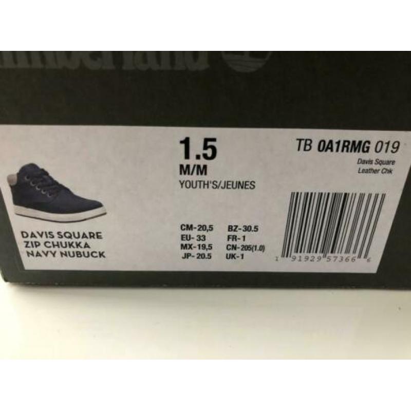 NIEUW Timberland Davis Square boots Maat 33 Donkerblauw