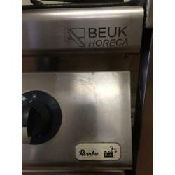Beuk Horeca 6-pits gasfornuis met gasbakoven grootkeuken