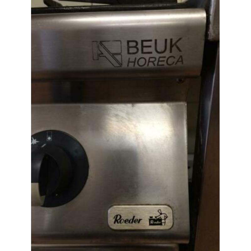 Beuk Horeca 6-pits gasfornuis met gasbakoven grootkeuken