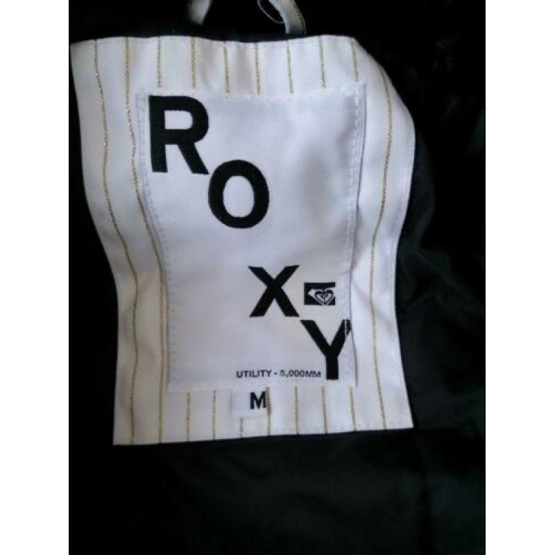 Roxy Onesuit maat M, gebroken wit met glitter gouden lijnen