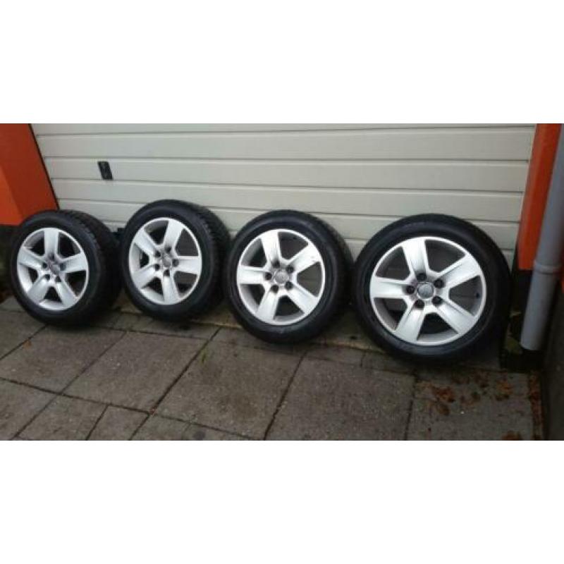 W124 stalen velgen, 8-gaats velg, Audi A4 A6 winterbanden