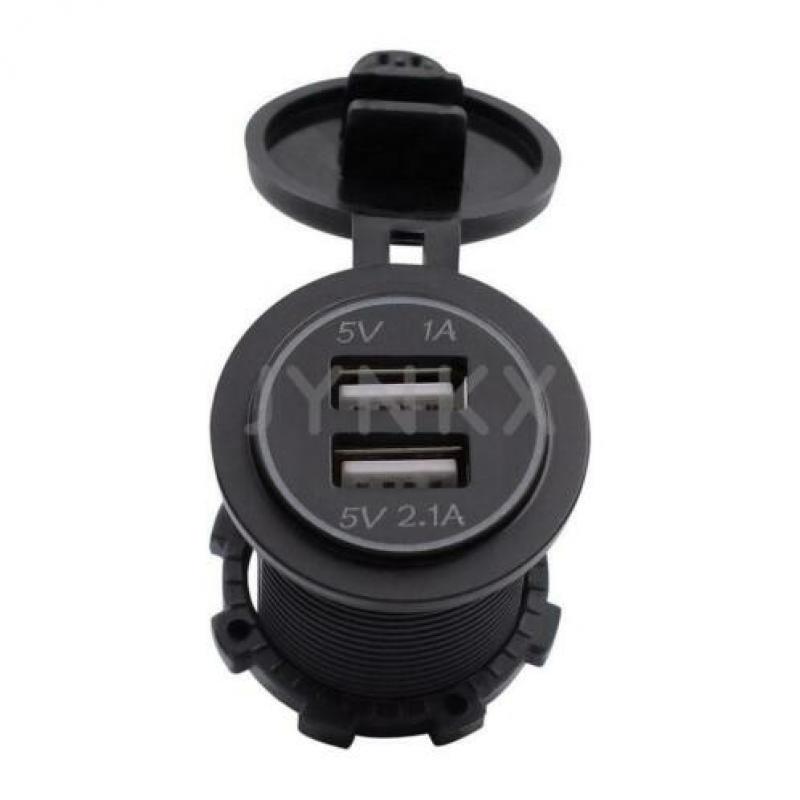 USB oplader scooter / motor wit (Vespa, Piaggio zip)