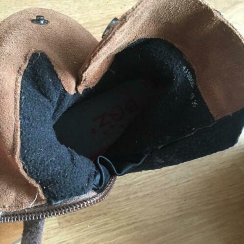 Lederen meisjes laars mt 34-35