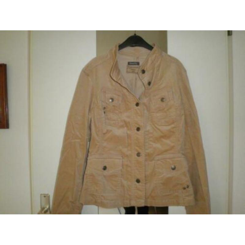 Street One maat S retro jasje bruin/ camel fluweel