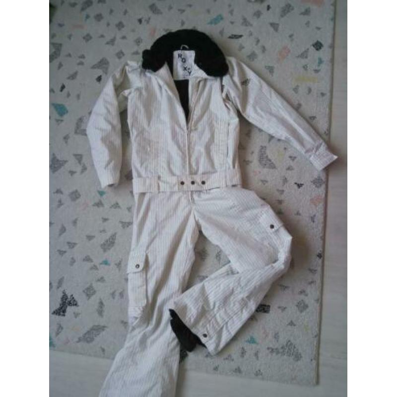 Roxy Onesuit maat M, gebroken wit met glitter gouden lijnen