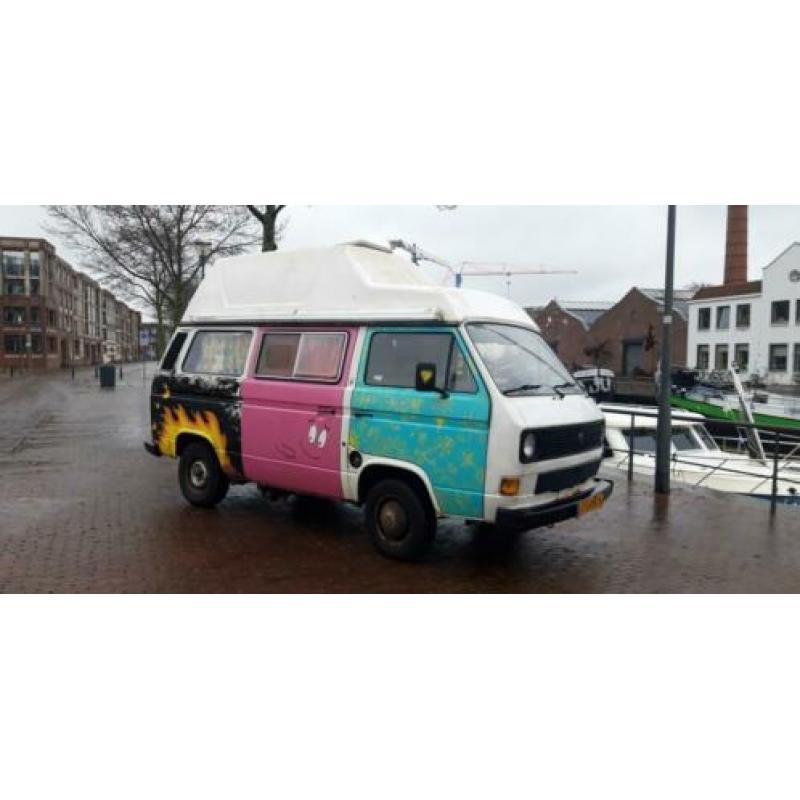 Vw t3 camper/ barbabussie/ hippie bus met hoogdak en bustent