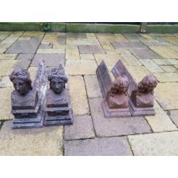 2 stel openhaard bokken