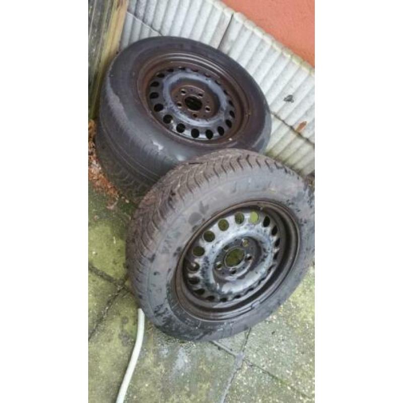 W124 stalen velgen, 8-gaats velg, Audi A4 A6 winterbanden