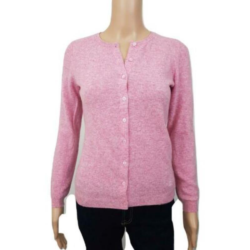 Benetton roze vest vestje van scheerwol xs 34 nieuwstaat