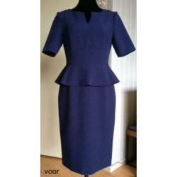 Nieuw blauwe Steps jurk mooie stof met peplum maat 38