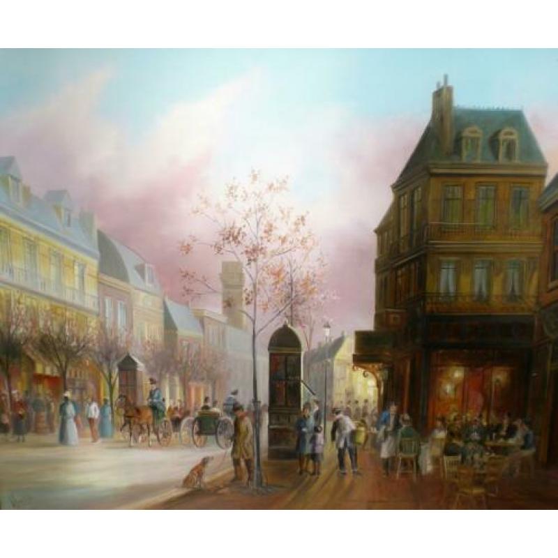 John Haanstra(1945-) Parijs jaren 20 Stadsgezicht