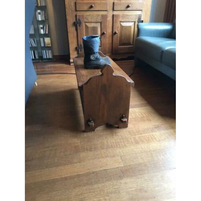 Klein kerk bankje, massief hout, antiek