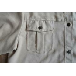 blouse zand geel 42 nep suede