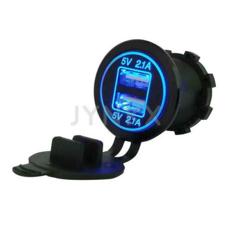 USB oplader scooter / motor wit (Vespa, Piaggio zip)