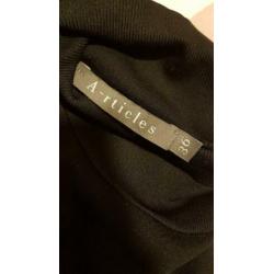 NIEUW Zwart A-rticles mouwloze top Turtle hals 36 Stretch