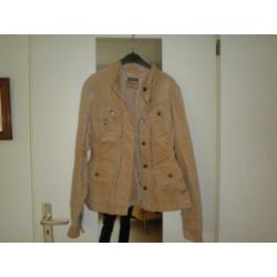 Street One maat S retro jasje bruin/ camel fluweel