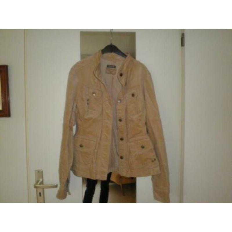 Street One maat S retro jasje bruin/ camel fluweel