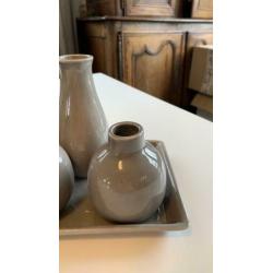 Set van 6 geglazuurde aardewerk vazen vaas Home & Styling