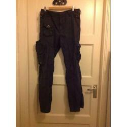 Sportieve Blauwe | Broek met zakken | maat L / maat 42