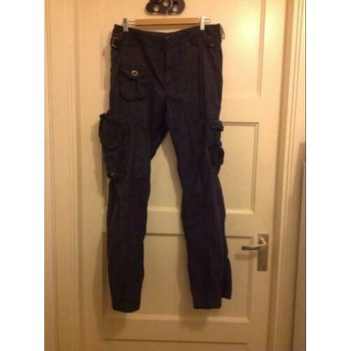 Sportieve Blauwe | Broek met zakken | maat L / maat 42