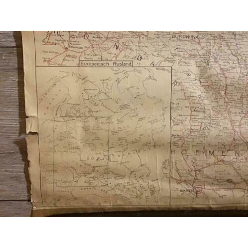 Antieke landkaart rusland schaal 1:2.000.000 erg oud