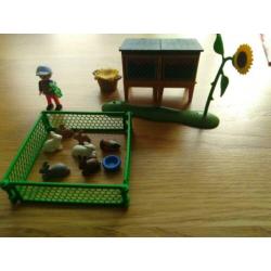 playmobil 5123 verzorgingsplaats met konijnen alleen het he